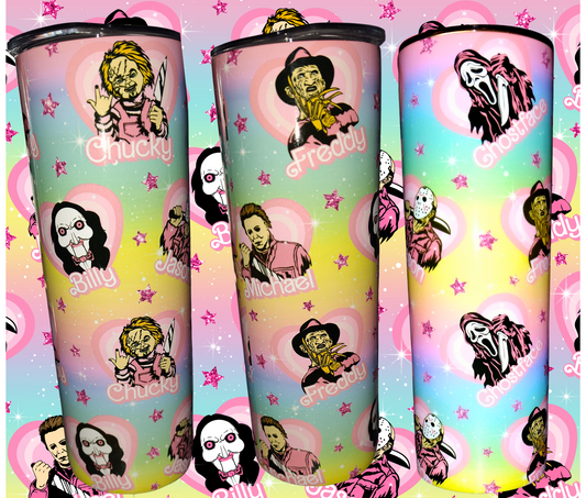 20oz Rainbow Horror Tumbler