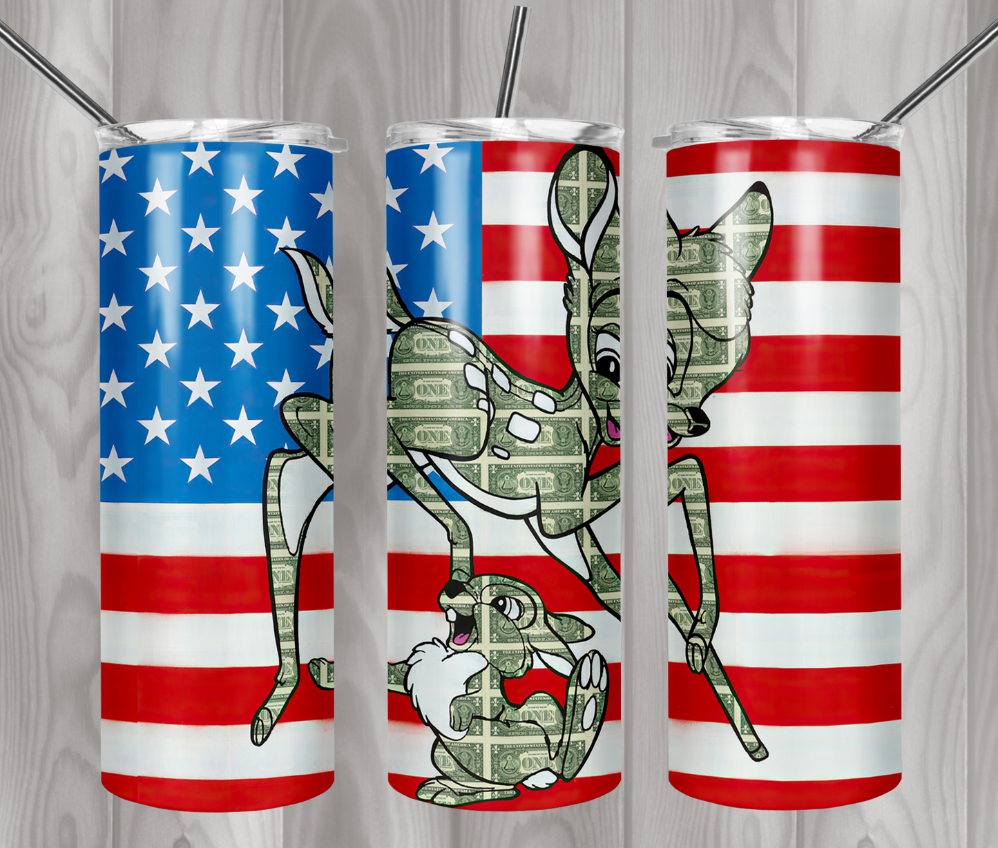 20oz Cute American flag Tumbler